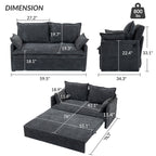 Pull Out Sofa Bed, Convertible Sleeper Sofa, Side Storage