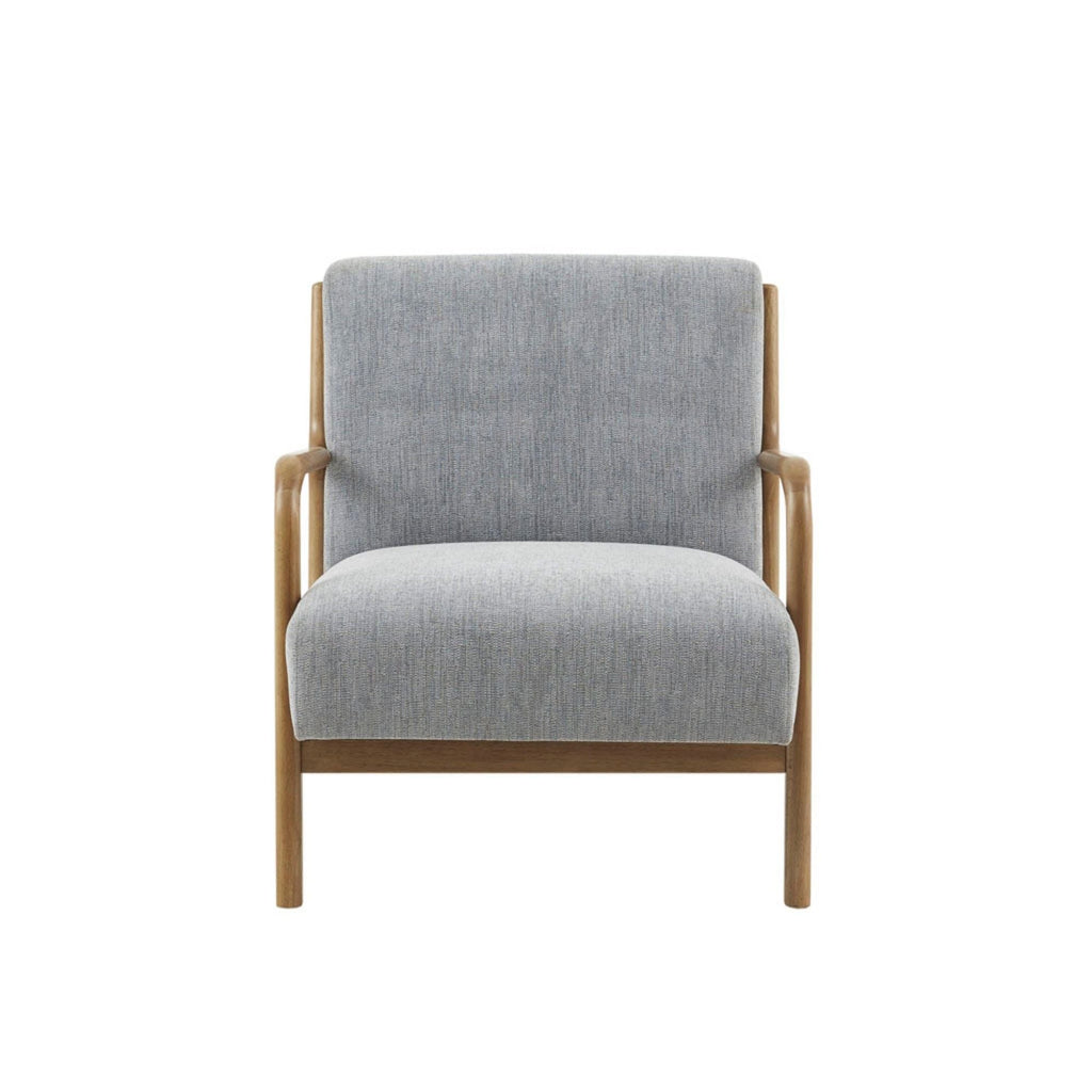 Mid-Century Style Lounge Chair with Upholstered Seat