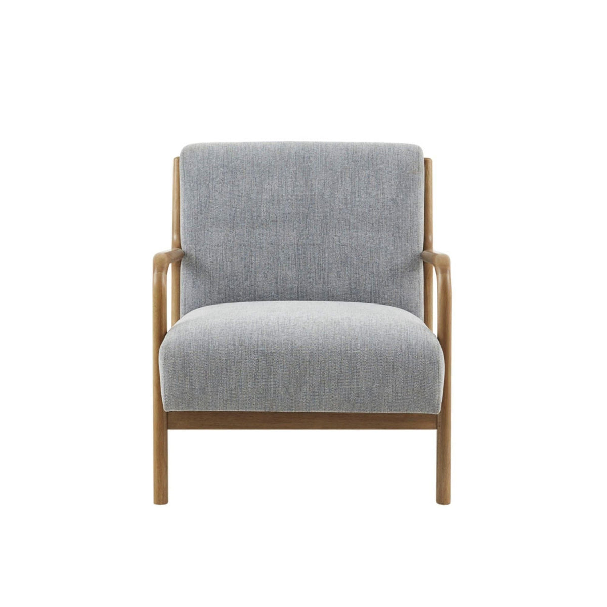 Mid-Century Style Lounge Chair with Upholstered Seat