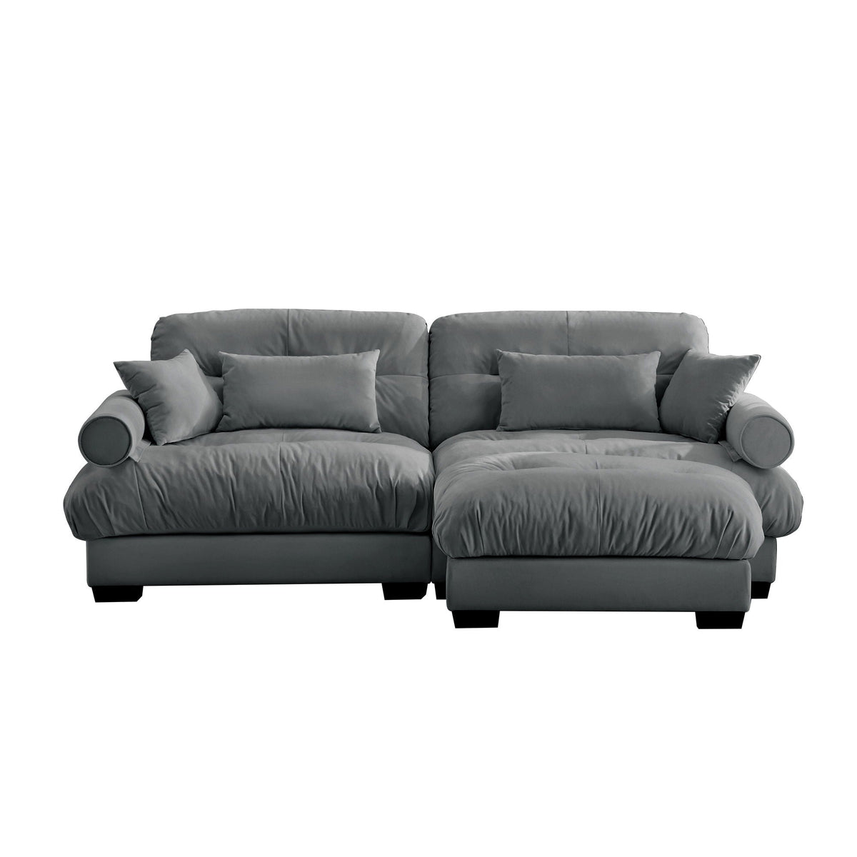 Super Comfort Oversized Modular Sectional Sofa with Movable Ottoman