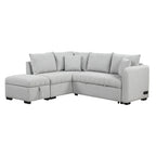 L-Shaped Sectional Pull Out Sofa Bed Sleeper Sofa with Two USB Ports