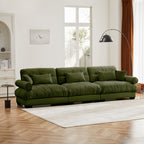 Modern Sofa with Bolstered Armrests & Pillows