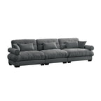 Modern Oversize Sofa with Cloud Like Comfort, Featuring Waist & Throw Pillows