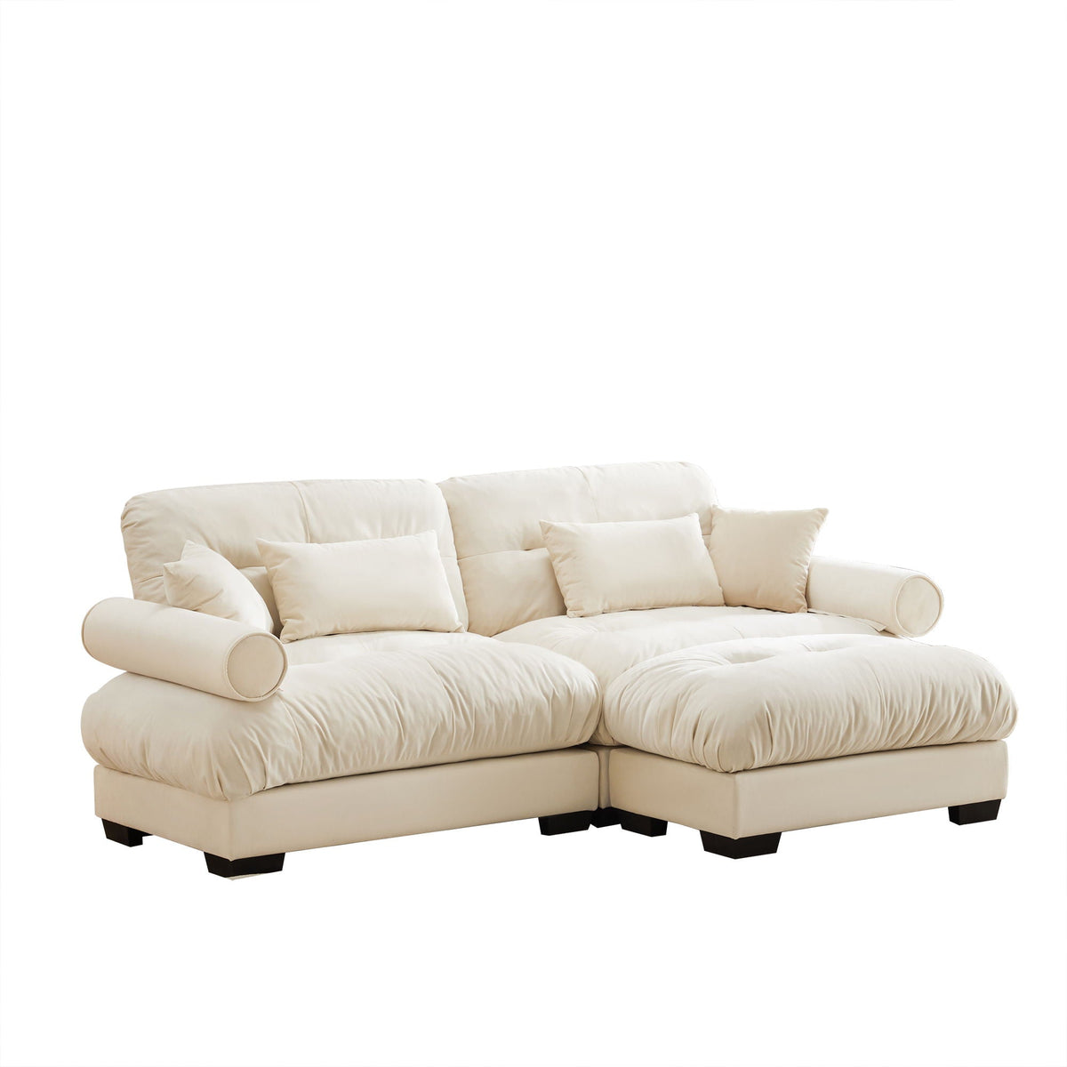 Super Comfort Oversized Modular Sectional Sofa with Movable Ottoman