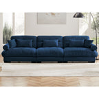 Modern Oversize Sofa with Cloud Like Comfort, Featuring Waist & Throw Pillows