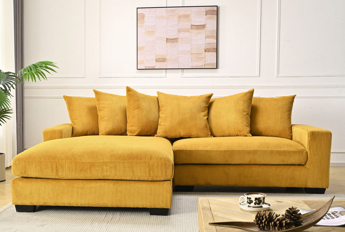 Luxe - Oversized 2 Piece Sectional Couches, L Shaped Sofa with Chaise