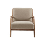 Mid-Century Style Lounge Chair with Upholstered Seat