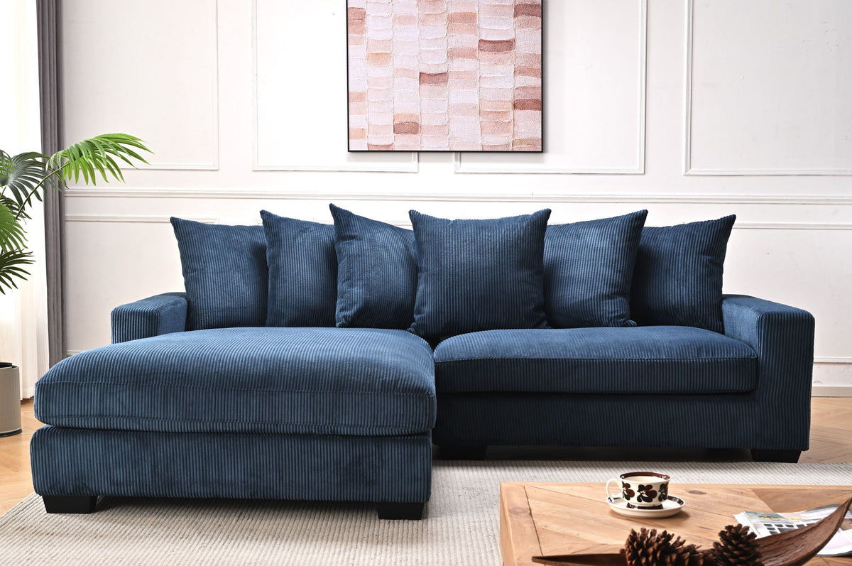 Luxe - Oversized 2 Piece Sectional Couches, L Shaped Sofa with Chaise