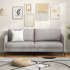 Modern 76 Inch Loveseat Sofa Couch for Apartment Dorm with Metal Legs – Gray