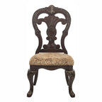 Elegant Style Beautiful Side Chairs 2 Piece Set Cherry with Tipping Fabric Upholstered Traditional Dining Furniture – Cherry