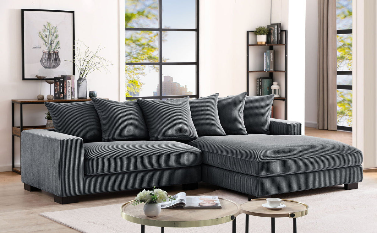 Luxe - Oversized 2 Piece Sectional Couches, L Shaped Sofa with Chaise
