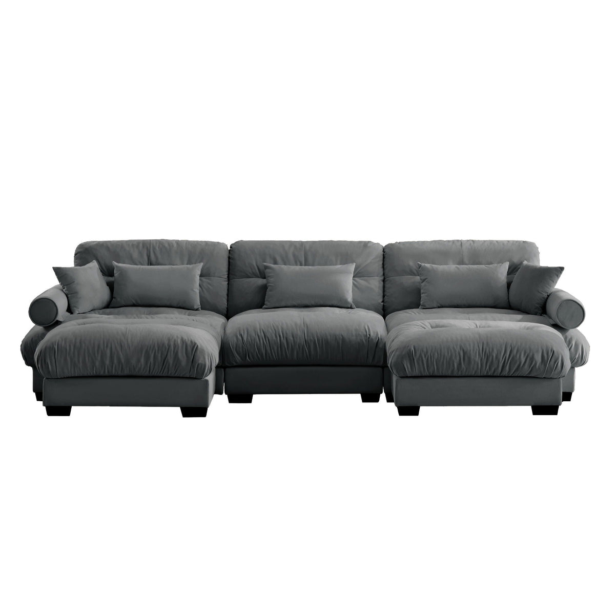 Super Comfort Oversized Modular Sectional Sofa with Movable Ottoman