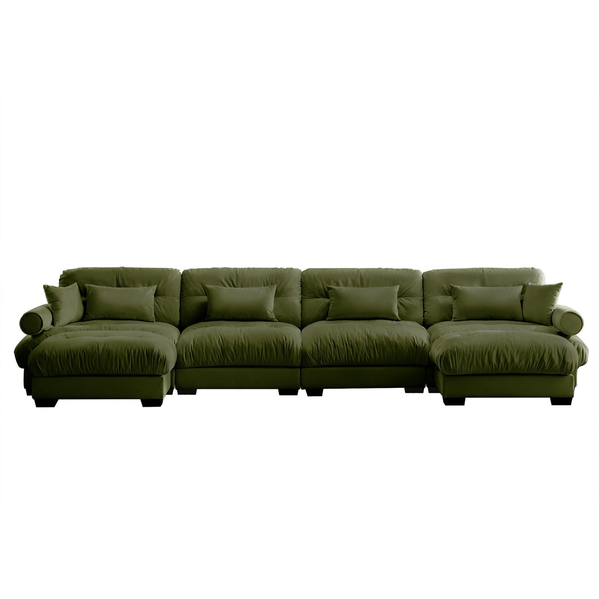 Super Comfort Oversized Modular Sectional Sofa with Movable Ottoman