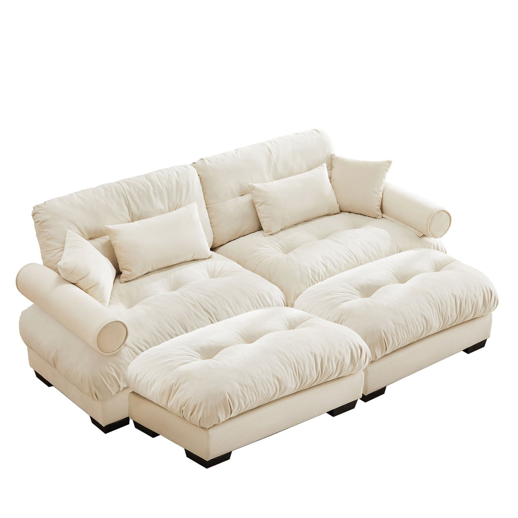 Super Comfort Oversized Modular Sectional Sofa with Movable Ottoman