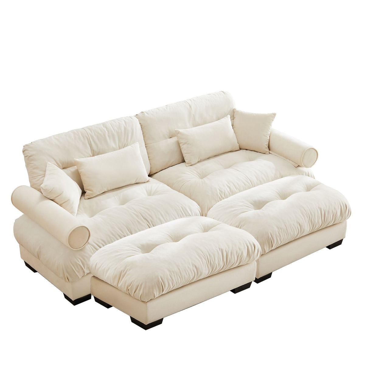 Super Comfort Oversized Modular Sectional Sofa with Movable Ottoman