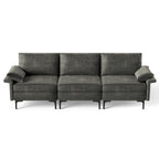 Large 3-Seat Sofa Sectional with Metal Legs for 3-4 people