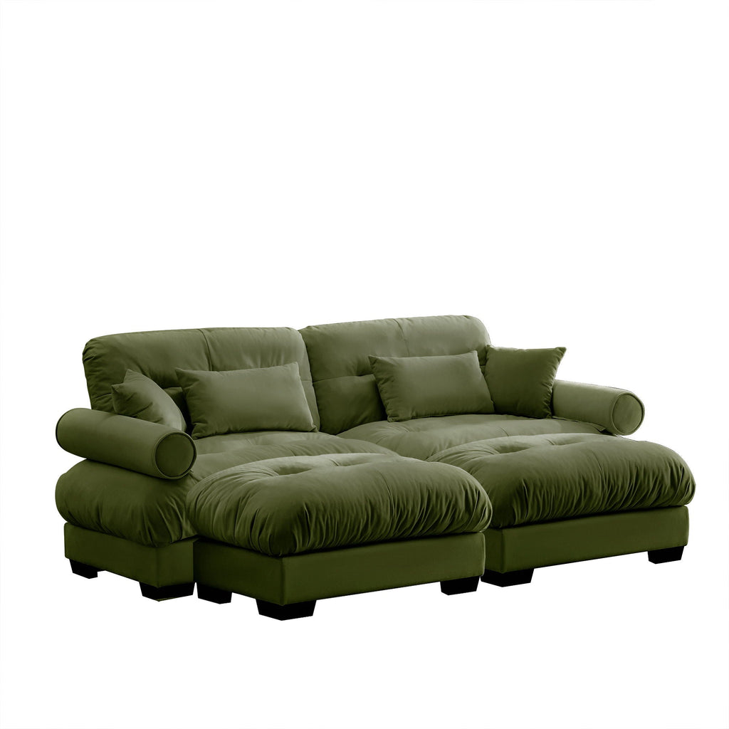 Super Comfort Oversized Modular Sectional Sofa with Movable Ottoman