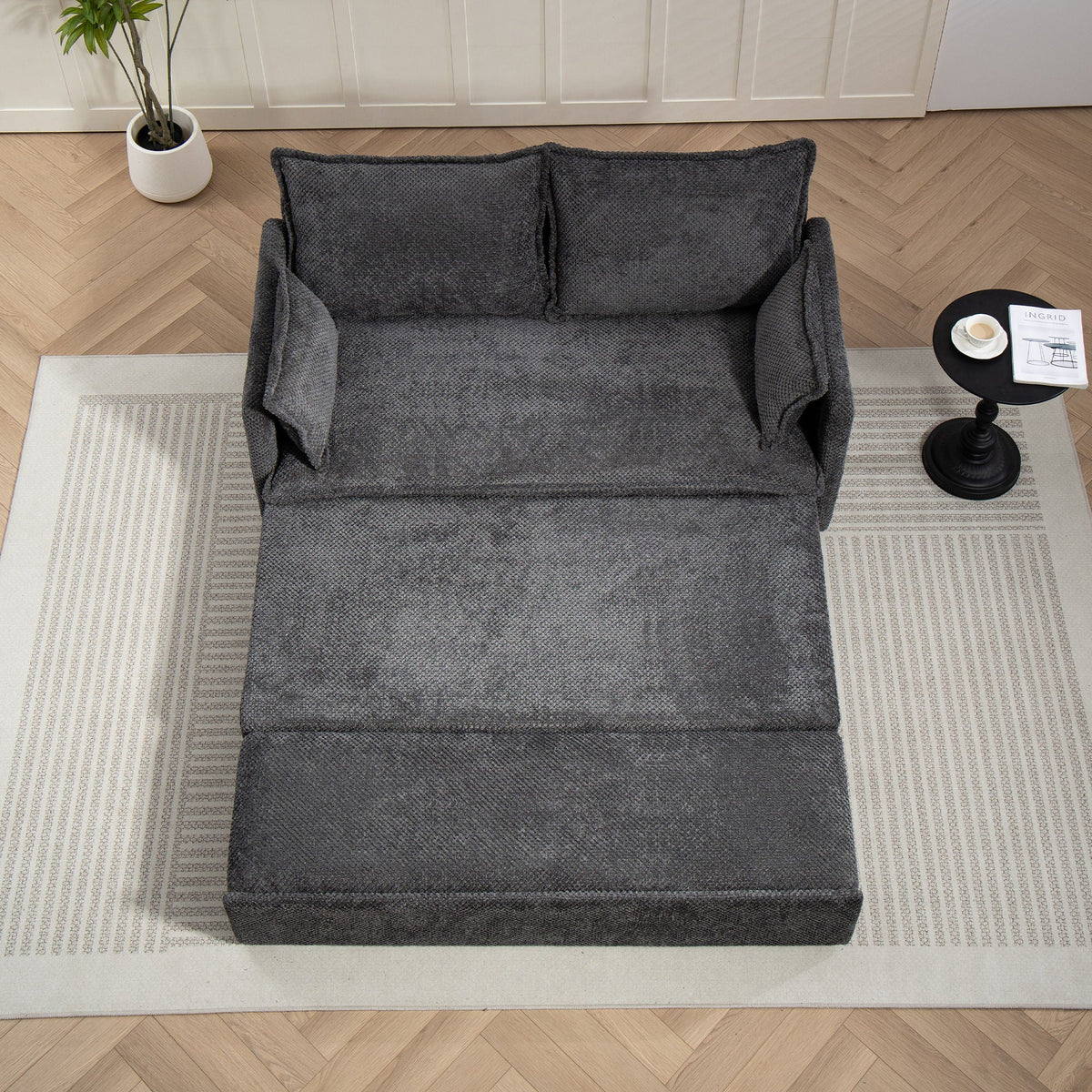 Pull Out Sofa Bed, Convertible Sleeper Sofa, Side Storage