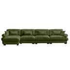 Super Comfort Oversized Modular Sectional Sofa with Movable Ottoman