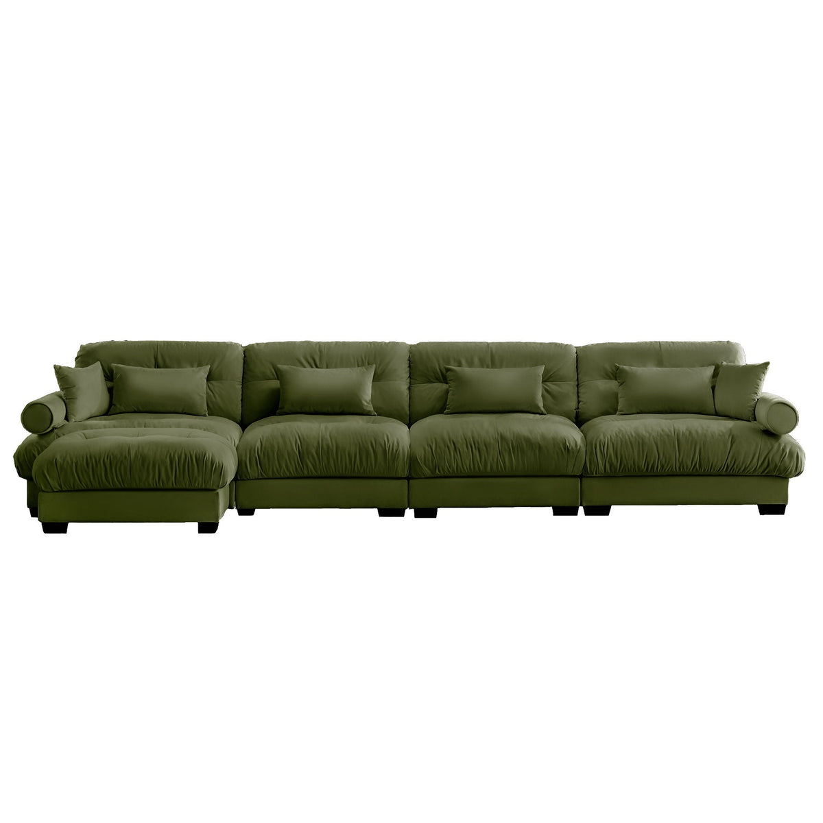 Super Comfort Oversized Modular Sectional Sofa with Movable Ottoman