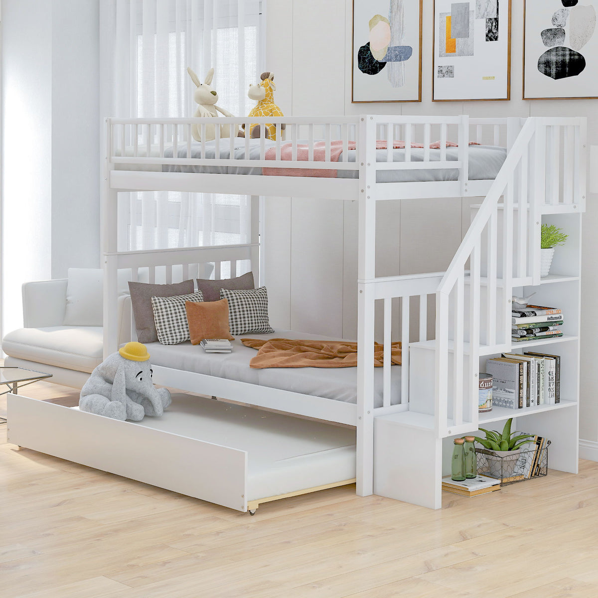 Bunk Bed with Staircase