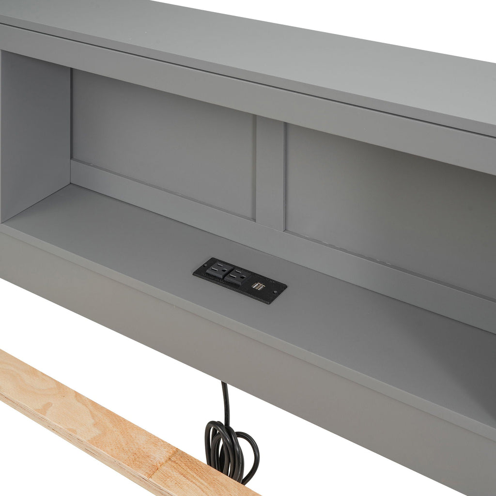 Platform Bed with Storage Headboard, USB, Trundle & 3 – Drawer
