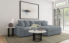 Blaine 105-Inch Reversible Chaise Sectional Sofa – Fog