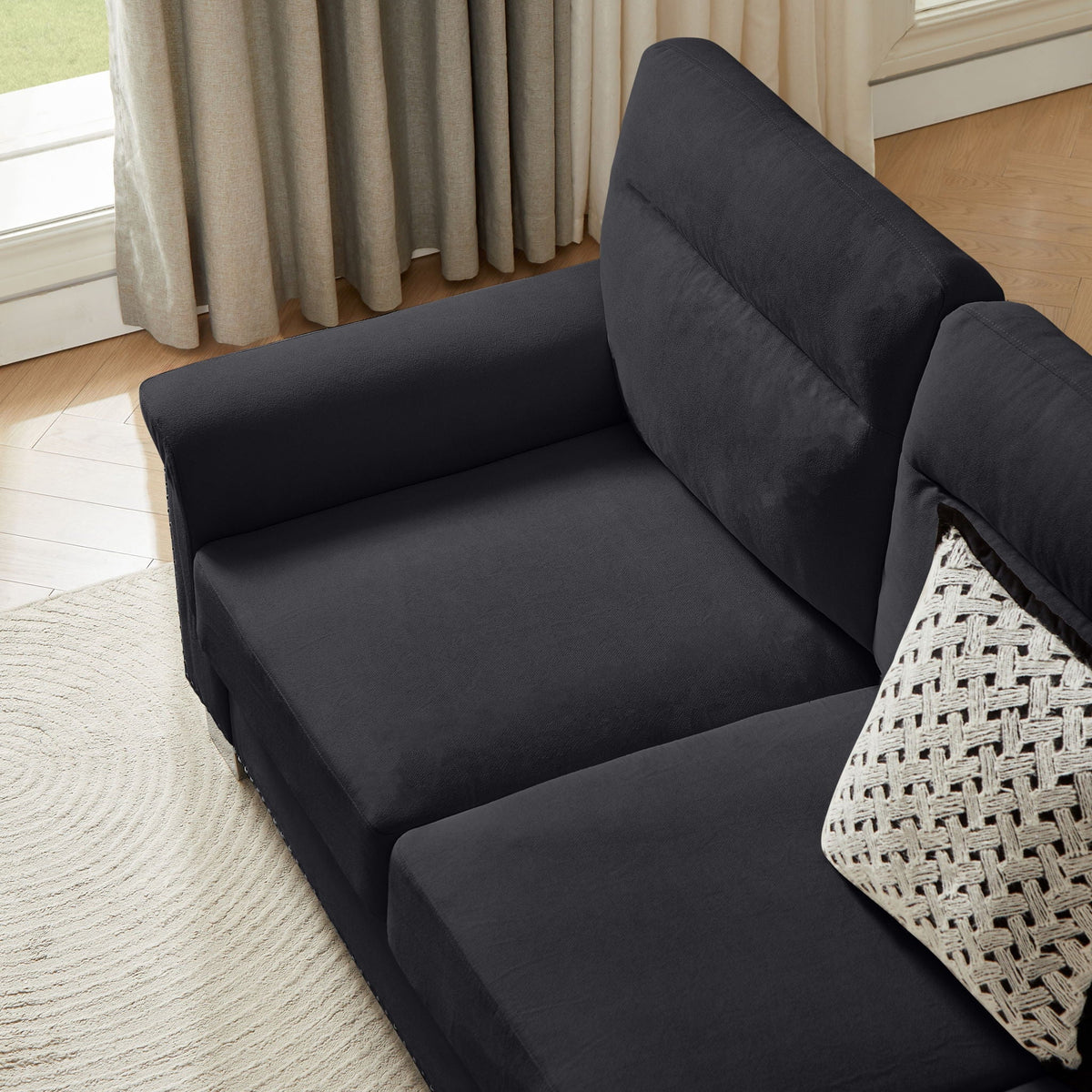 3-Seater Elegant Stationary Sofa