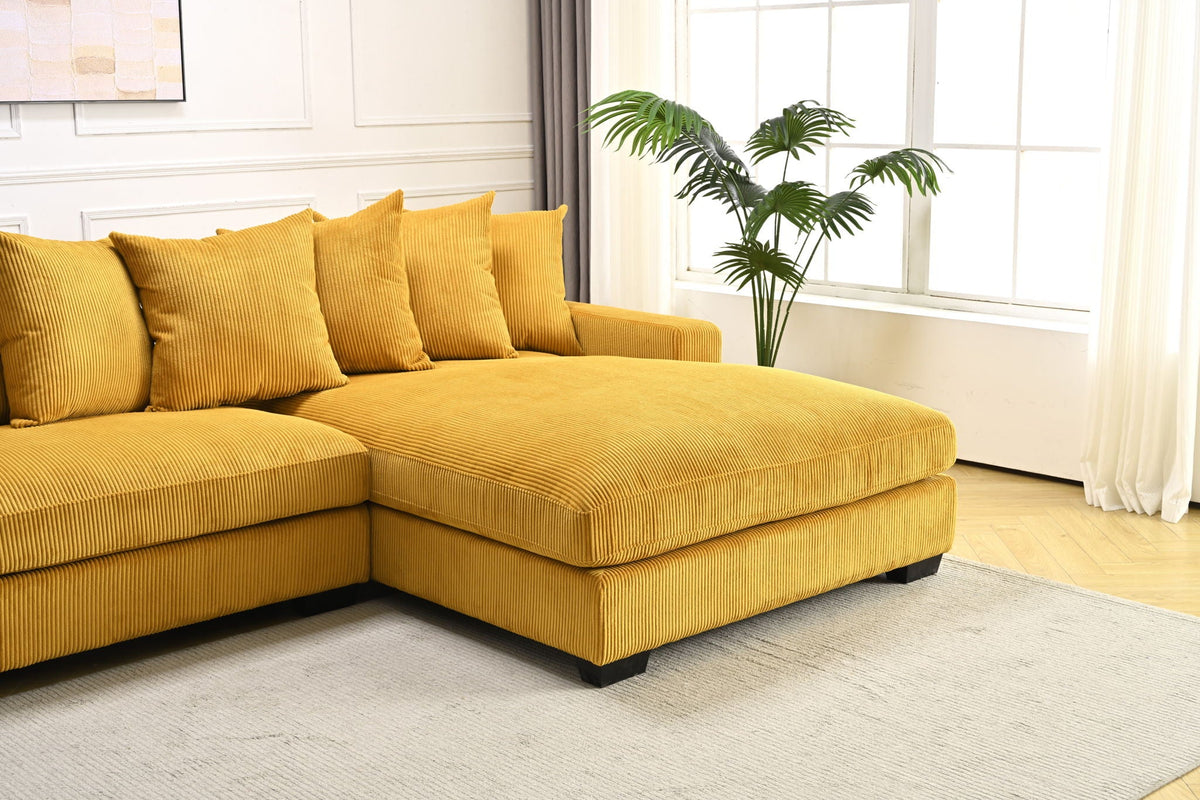 Luxe - Oversized 2 Piece Sectional Couches, L Shaped Sofa with Chaise