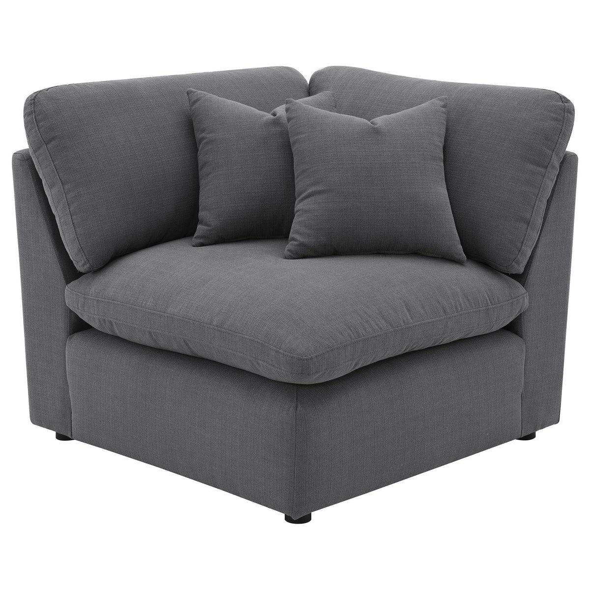 Hobson 5-piece Upholstered Modular Sectional Sofa Charcoal