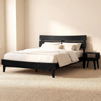 Aurora Solid Wood Bed Frame & Nightstand Set