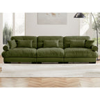 Modern Sofa with Bolstered Armrests & Pillows