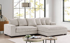 Luxe - Oversized 2 Piece Sectional Couches, L Shaped Sofa with Chaise