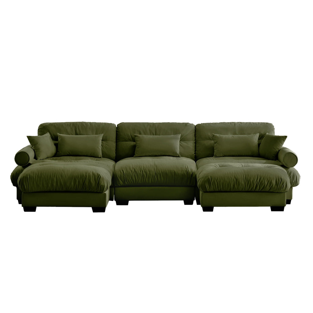 Super Comfort Oversized Modular Sectional Sofa with Movable Ottoman