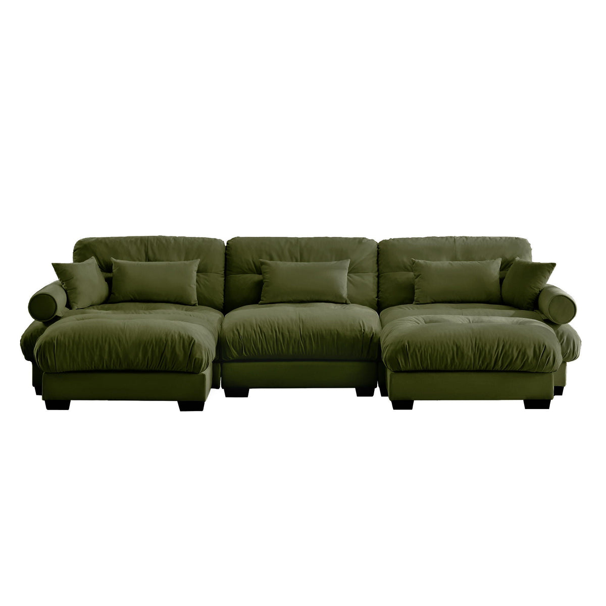Super Comfort Oversized Modular Sectional Sofa with Movable Ottoman