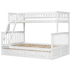 Bunk Bed with Drawers, Convertible Storage Bed