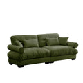 Modern Sofa with Bolstered Armrests & Pillows