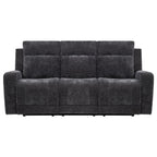Kennett Chenille Upholstered Power Reclining Sofa Dark Grey