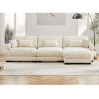 Super Comfort Oversized Modular Sectional Sofa with Movable Ottoman