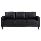Ruth Upholstered Track Arm Sofa Black