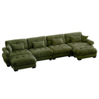 Super Comfort Oversized Modular Sectional Sofa with Movable Ottoman