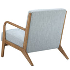 Mid-Century Style Lounge Chair with Upholstered Seat