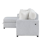 Ford - Reversible Pull Out Sofa Bed – Light Gray
