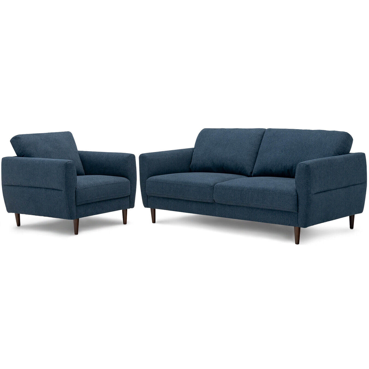2-Piece Upholstered Sofa Set with Removable Cushion Covers