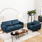 2-Piece Upholstered Sofa Set with Removable Cushion Covers