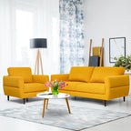 2-Piece Upholstered Sofa Set with Removable Cushion Covers