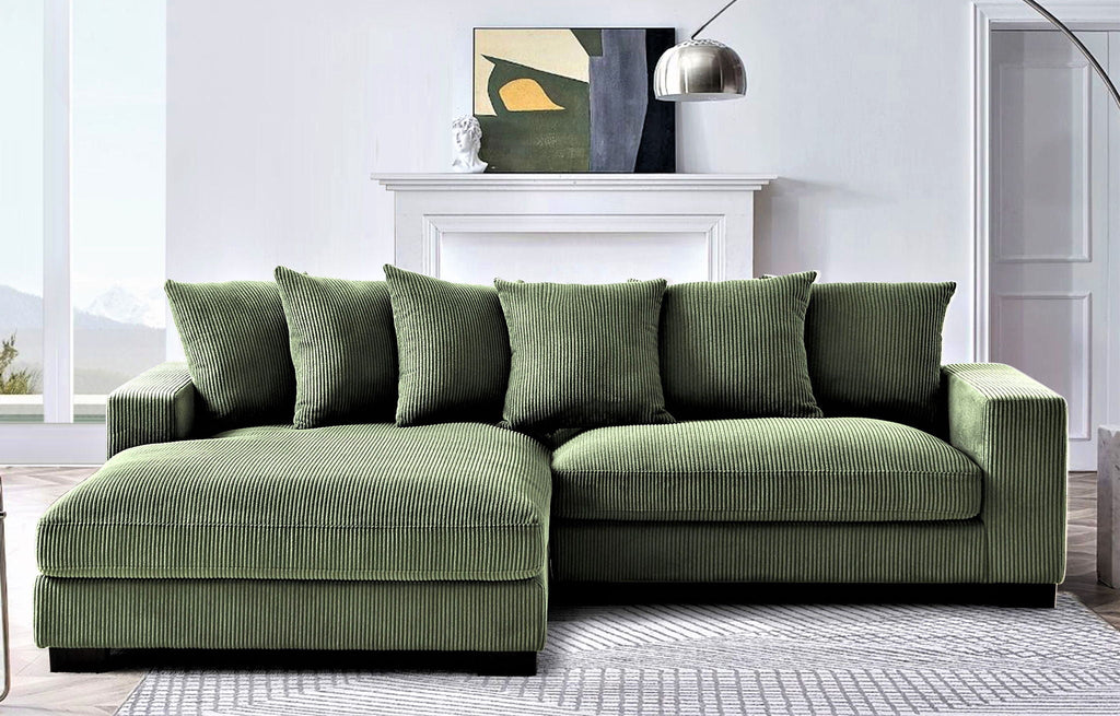 Luxe - Oversized 2 Piece Sectional Couches, L Shaped Sofa with Chaise
