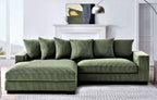 Luxe - Oversized 2 Piece Sectional Couches, L Shaped Sofa with Chaise