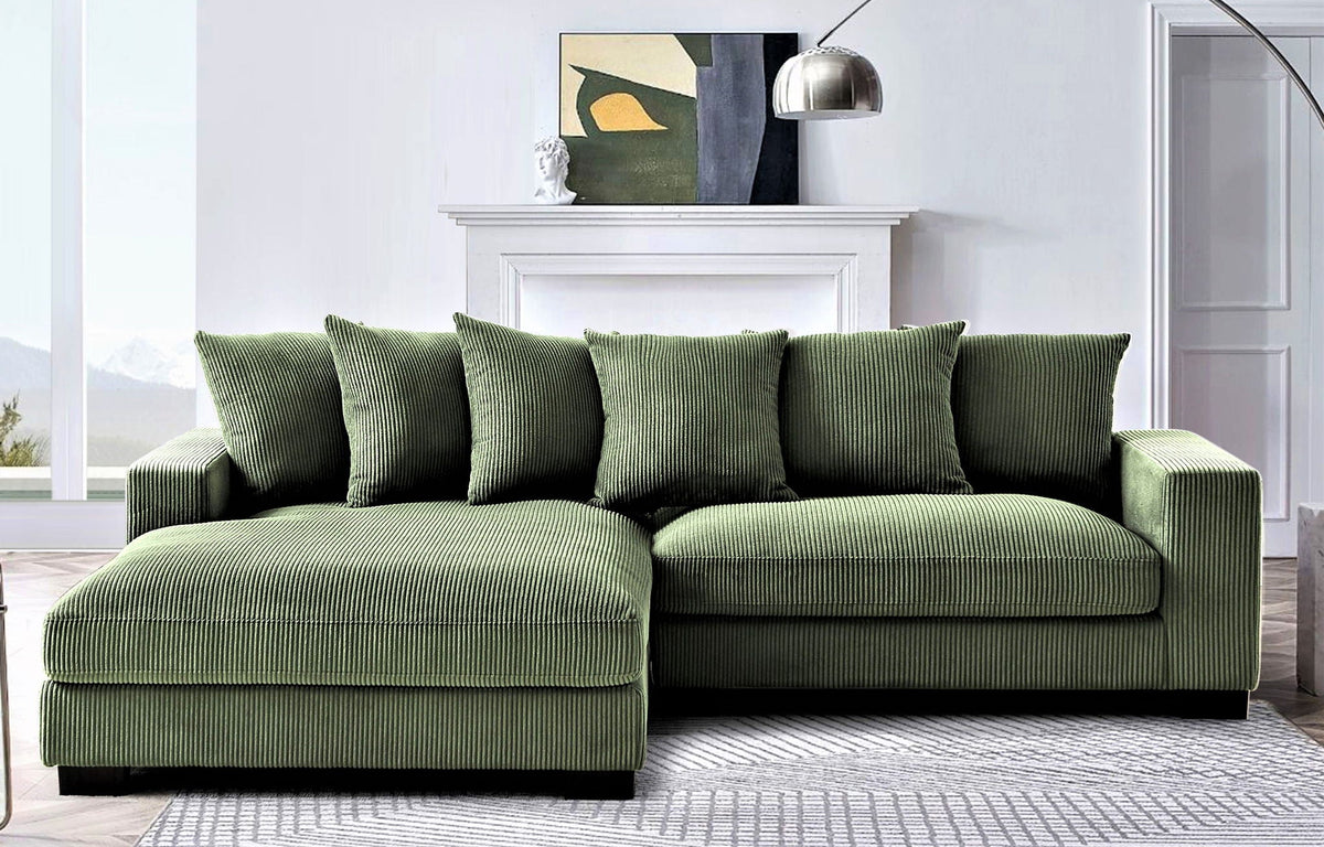 Luxe - Oversized 2 Piece Sectional Couches, L Shaped Sofa with Chaise