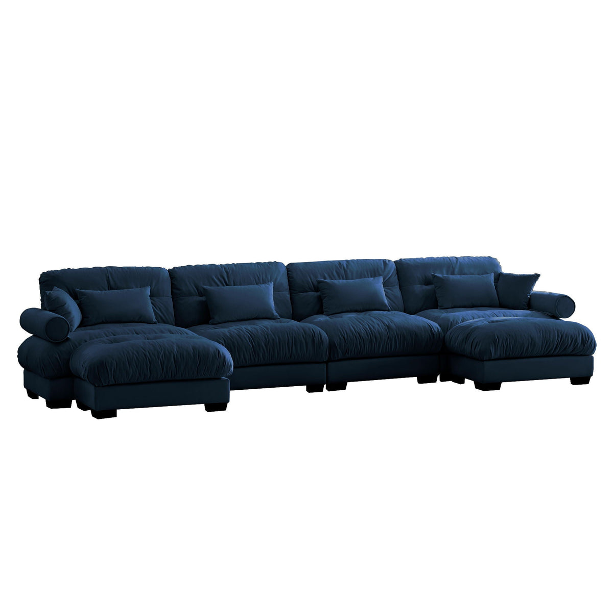 Super Comfort Oversized Modular Sectional Sofa with Movable Ottoman